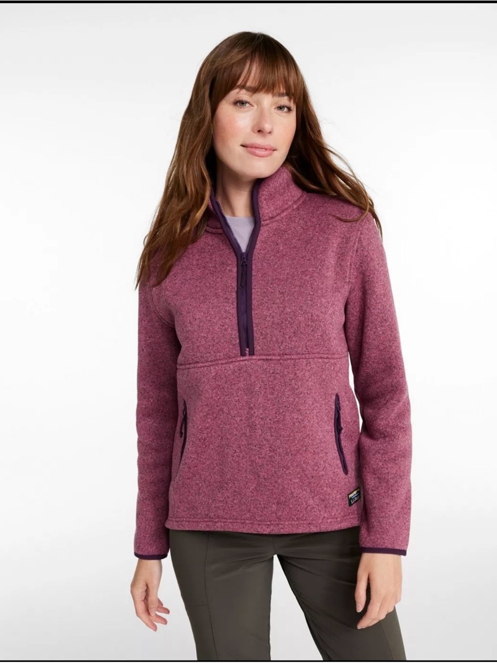 L.L. Bean Plum Heather Teddy Jacket